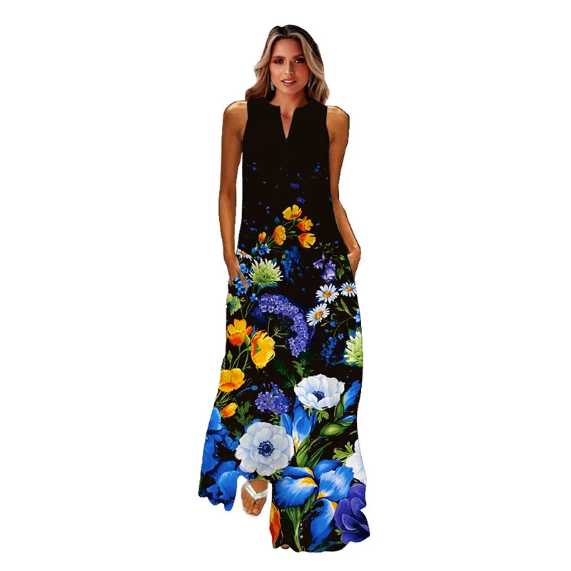 OMCHION 3D Face Print Black Dress Summer Holiday Beach Casual Elegant Vintage Dresses Woman Party Sleeveless Long Dress Women
OMCHION 3D Face Print Black Dress Summer Holiday Beach Casual Elegant Vintage Dresses Woman Party Sleeveless Long Dress Women