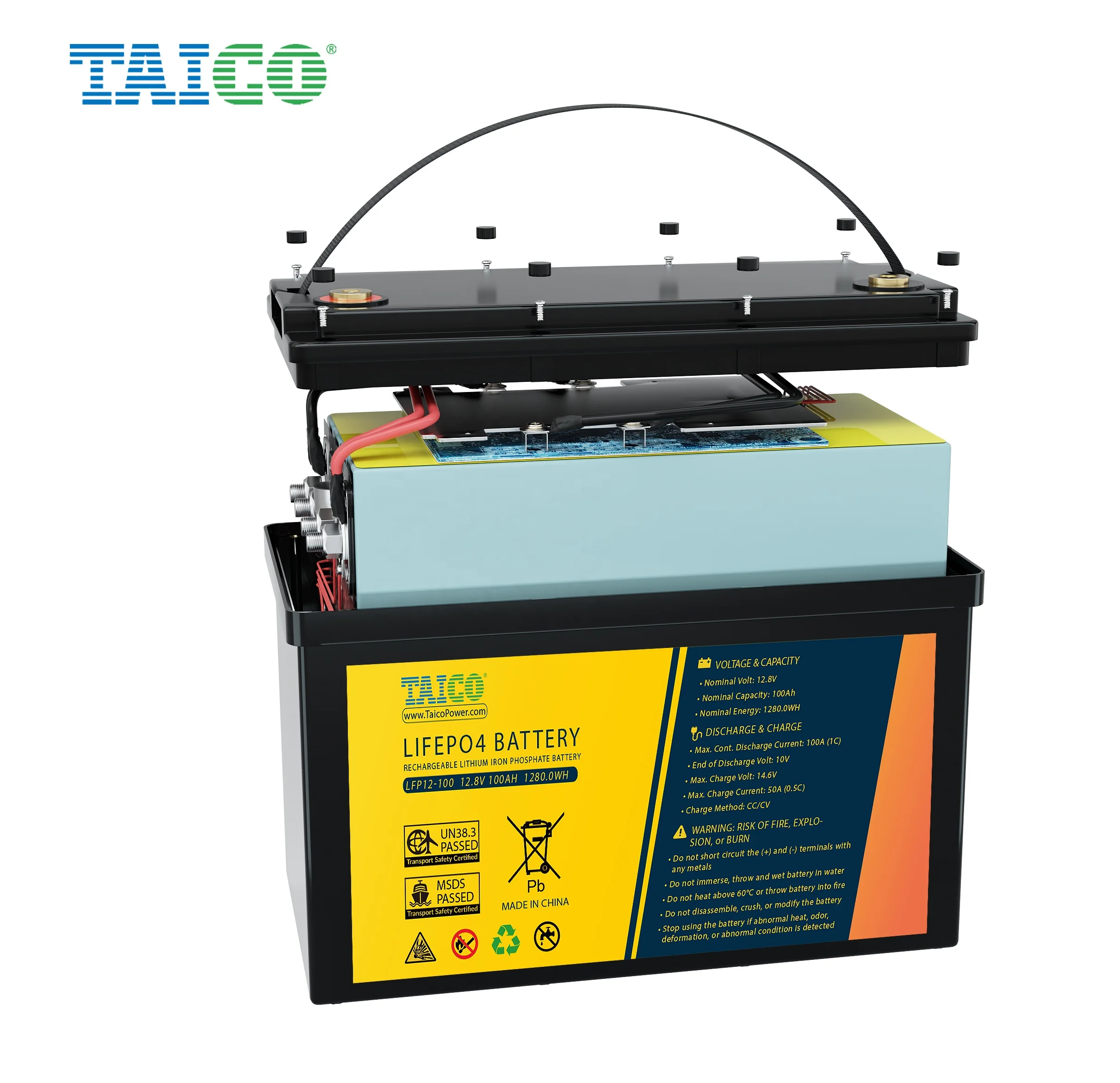 TAICO 6000 Cycles Rechargeable Solar Energy Lithium ion Battery 12V 120Ah 150Ah 200Ah 12V 100Ah RV LiFePo4 Lithium Battery
TAICO 6000 Cycles Rechargeable Solar Energy Lithium ion Battery 12V 120Ah 150Ah 200Ah 12V 100Ah RV LiFePo4 Lithium Battery