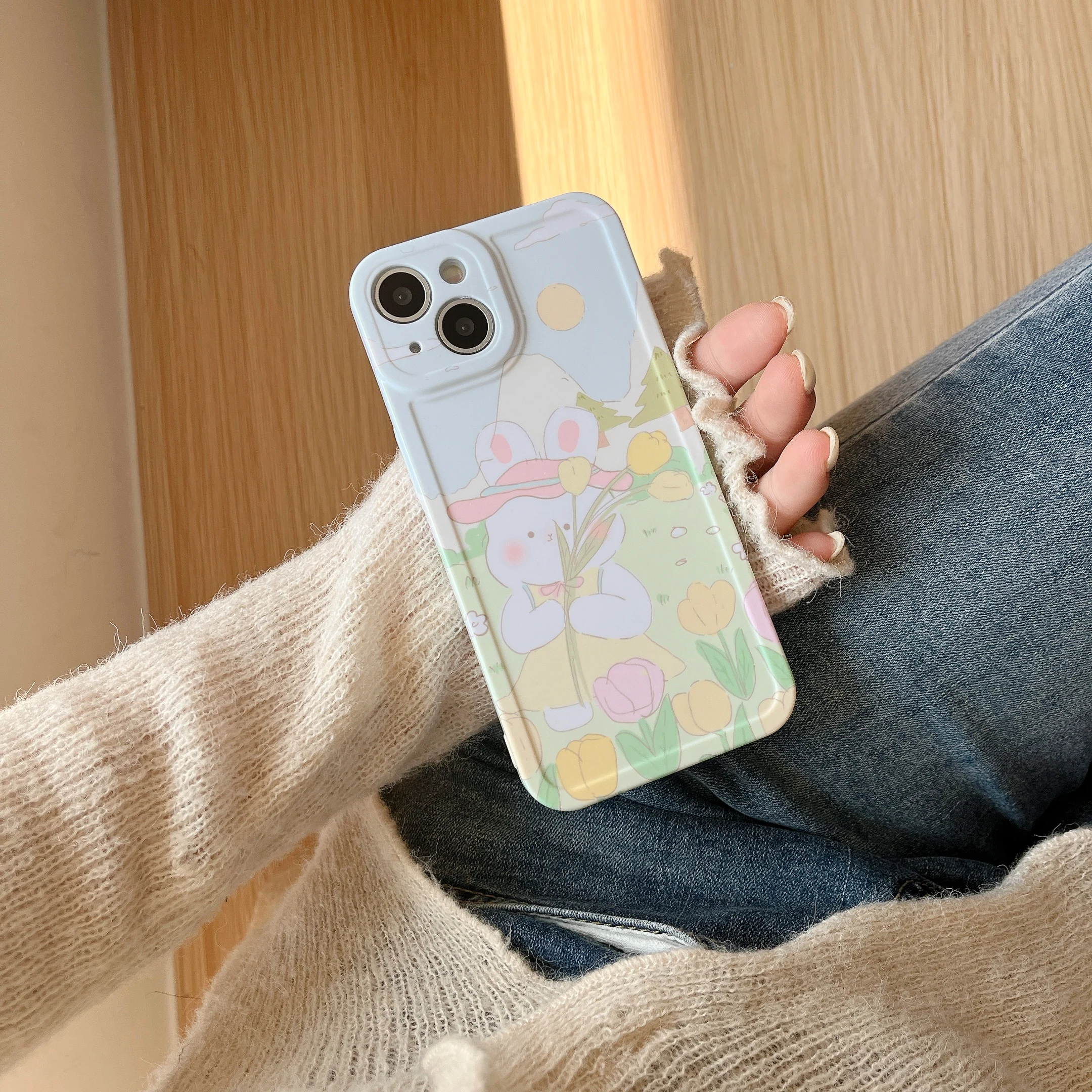 INS Yellow Tulip Lovely Cartoon Rabbit Film Case for iPhone 14 13 Pro Max 12 11 Pro Plus Full Protection Soft Silicone Cover
INS Yellow Tulip Lovely Cartoon Rabbit Film Case for iPhone 14 13 Pro Max 12 11 Pro Plus Full Protection Soft Silicone Cover