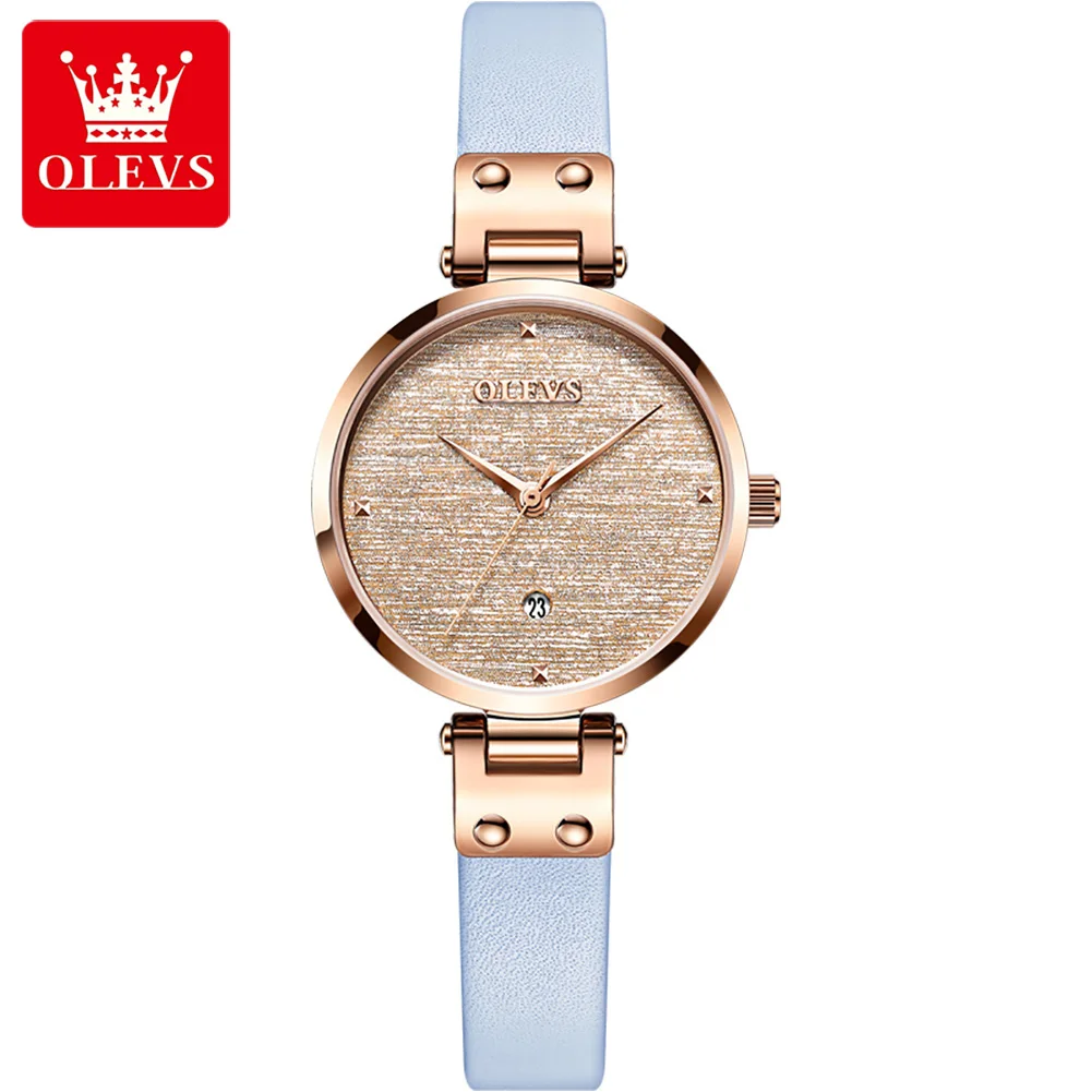 OLEVS Simple Women Watch Fashion Ultra-thin Blue Quartz Watch Ladies Luxury Simple Rose Gold Case Leather Waterproof Women Watch
OLEVS Simple Women Watch Fashion Ultra-thin Blue Quartz Watch Ladies Luxury Simple Rose Gold Case Leather Waterproof Women Watch