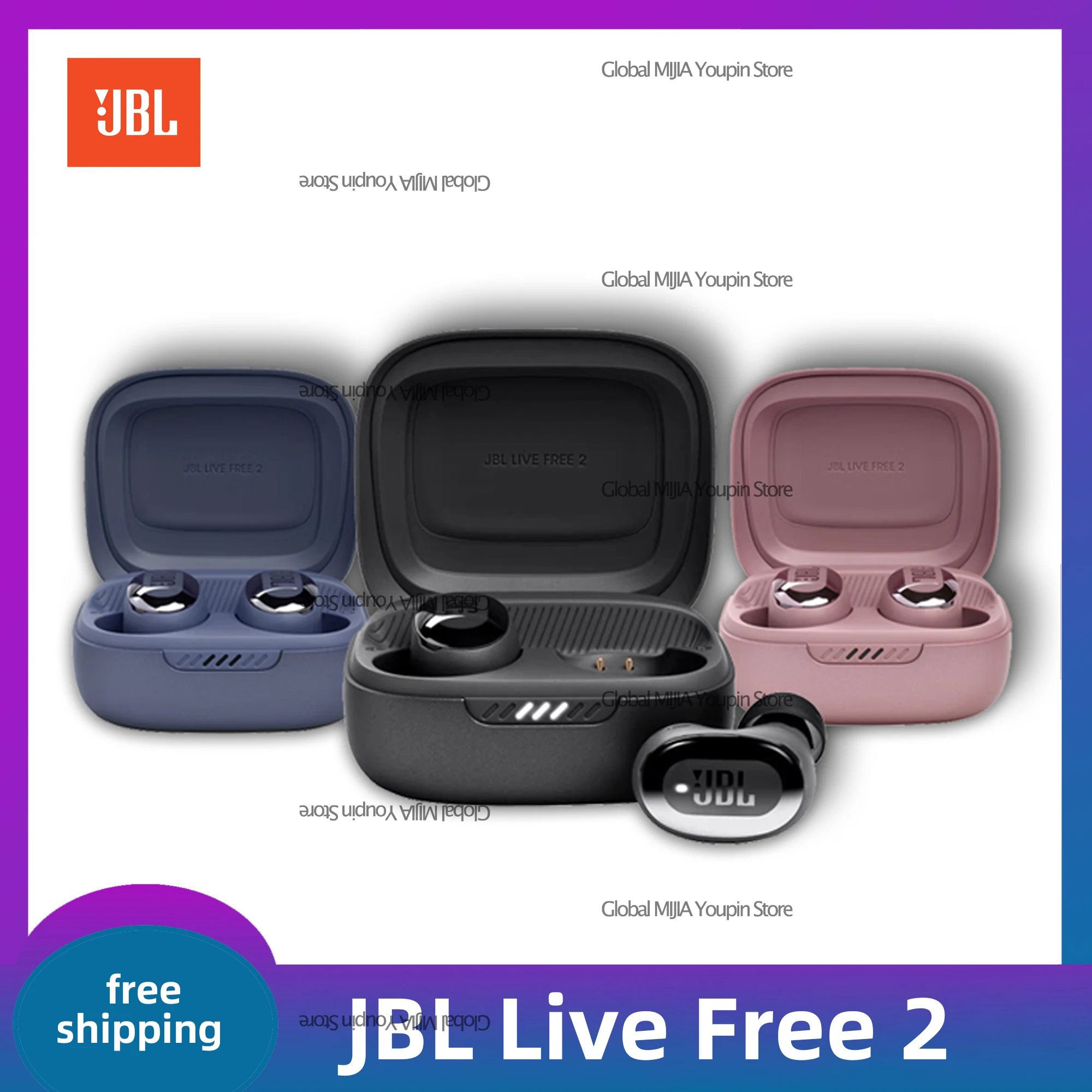 Origianl JBL Live Free 2 true wireless Bluetooth headset noise reduction headset Bluetooth 5.2 fit comfortable black blue pink
Origianl JBL Live Free 2 true wireless Bluetooth headset noise reduction headset Bluetooth 5.2 fit comfortable black blue pink