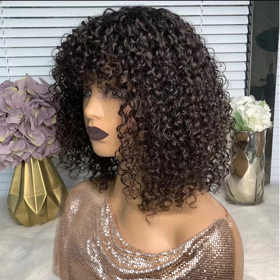 Black Pearl Jerry Curly Wig With Bangs Human Hair Glueless Wigs Short Pixie Bob Cut Human Hair Wigs With Bangs Highlight Bob Wig
Black Pearl Jerry Curly Wig With Bangs Human Hair Glueless Wigs Short Pixie Bob Cut Human Hair Wigs With Bangs Highlight Bob Wig