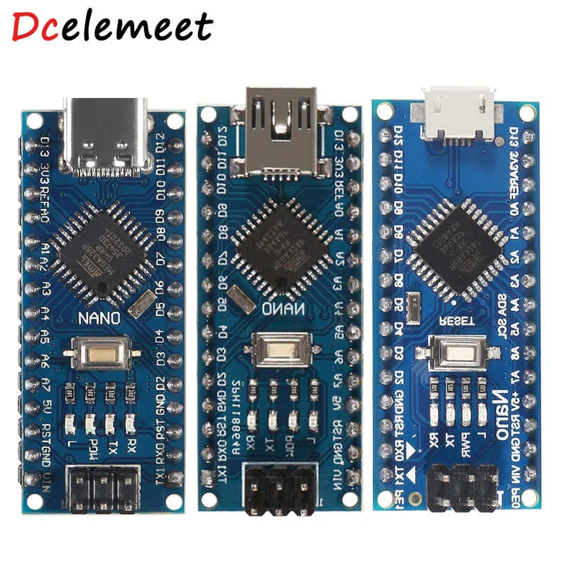 Nano 3.0 Mini Type-C Micro USB With the Bootloader Compatible Nano Controller for Arduino CH340 USB Driver 16Mhz ATMEGA328P
Nano 3.0 Mini Type-C Micro USB With the Bootloader Compatible Nano Controller for Arduino CH340 USB Driver 16Mhz ATMEGA328P