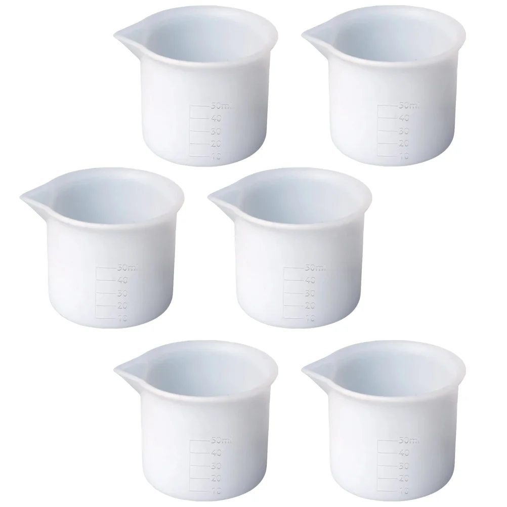 6 Pcs 50ml Silicone Measuring Cup Mixing Tool Kit DIY Accessory Molds Resin Epoxy Craft Making Silica Gel Cups
6 Pcs 50ml Silicone Measuring Cup Mixing Tool Kit DIY Accessory Molds Resin Epoxy Craft Making Silica Gel Cups