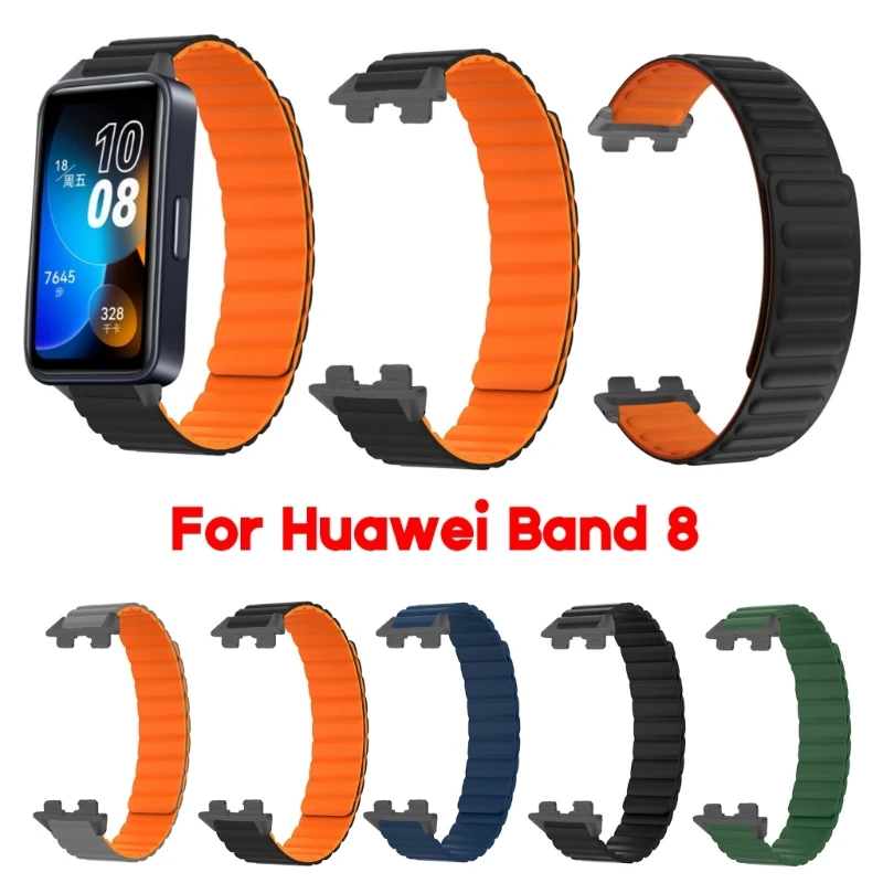 

Watchband Band Magnetic Wristand Soft Bracelet Loop for Huawei Band 8 Smartwatch M76A