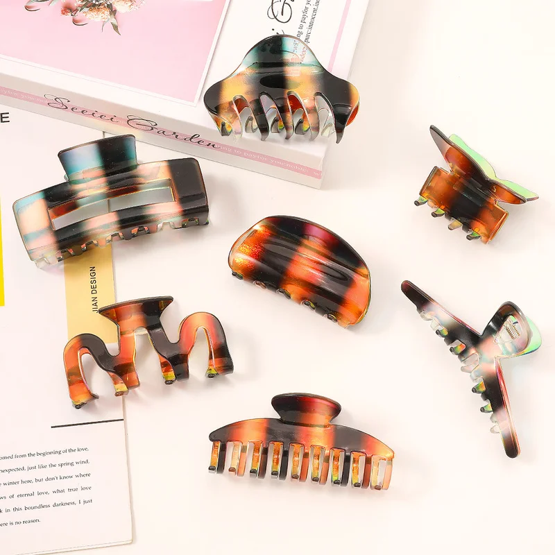 Gradient Colorful Hair Claws Fashion Acrylic Hair Clips for Women Girls Large Small Hairpins Headwear Hair Accessories Gifts
Gradient Colorful Hair Claws Fashion Acrylic Hair Clips for Women Girls Large Small Hairpins Headwear Hair Accessories Gifts