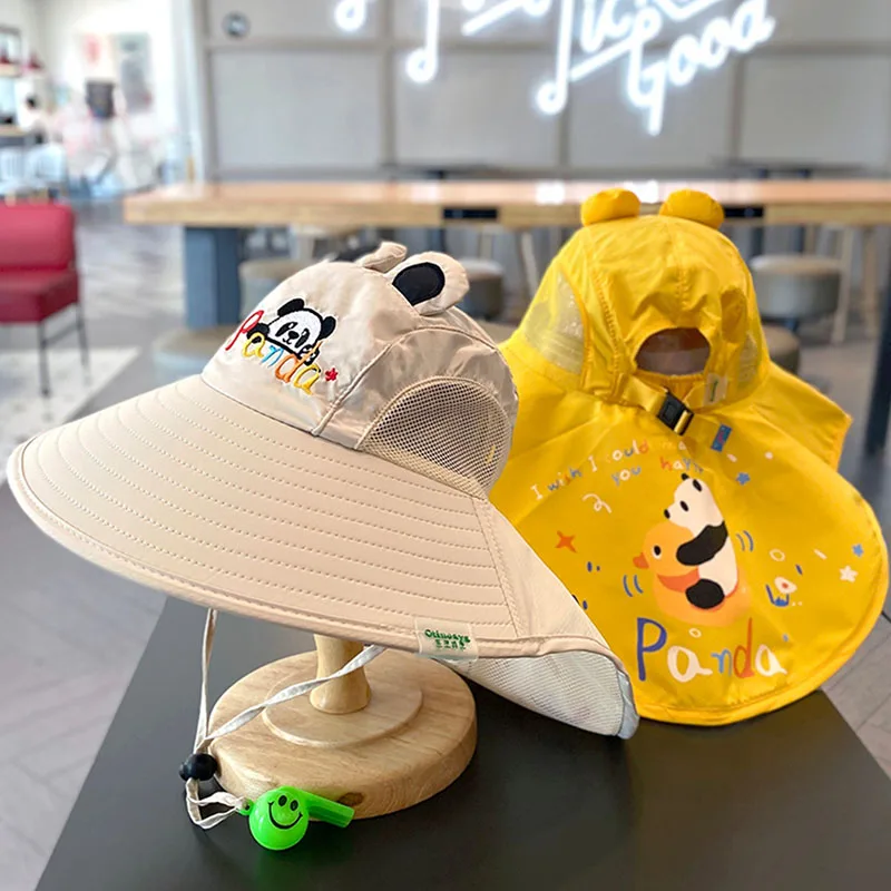Children Beach Sun Hat Summer Wide Brim Sunscreen Hats Cartoon Panda Bucket Hats Breathable Shawls Beach Sun Hat for 2-6 Years
Children Beach Sun Hat Summer Wide Brim Sunscreen Hats Cartoon Panda Bucket Hats Breathable Shawls Beach Sun Hat for 2-6 Years