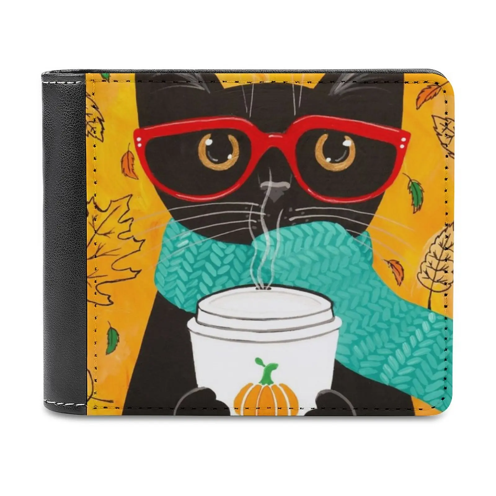Autumn Pumpkin Coffee Cat Leather Wallet Men's Wallet Diy Personalized Purse Father'S Day Gift Original Cat Folk Art Autumn
Autumn Pumpkin Coffee Cat Leather Wallet Men's Wallet Diy Personalized Purse Father'S Day Gift Original Cat Folk Art Autumn