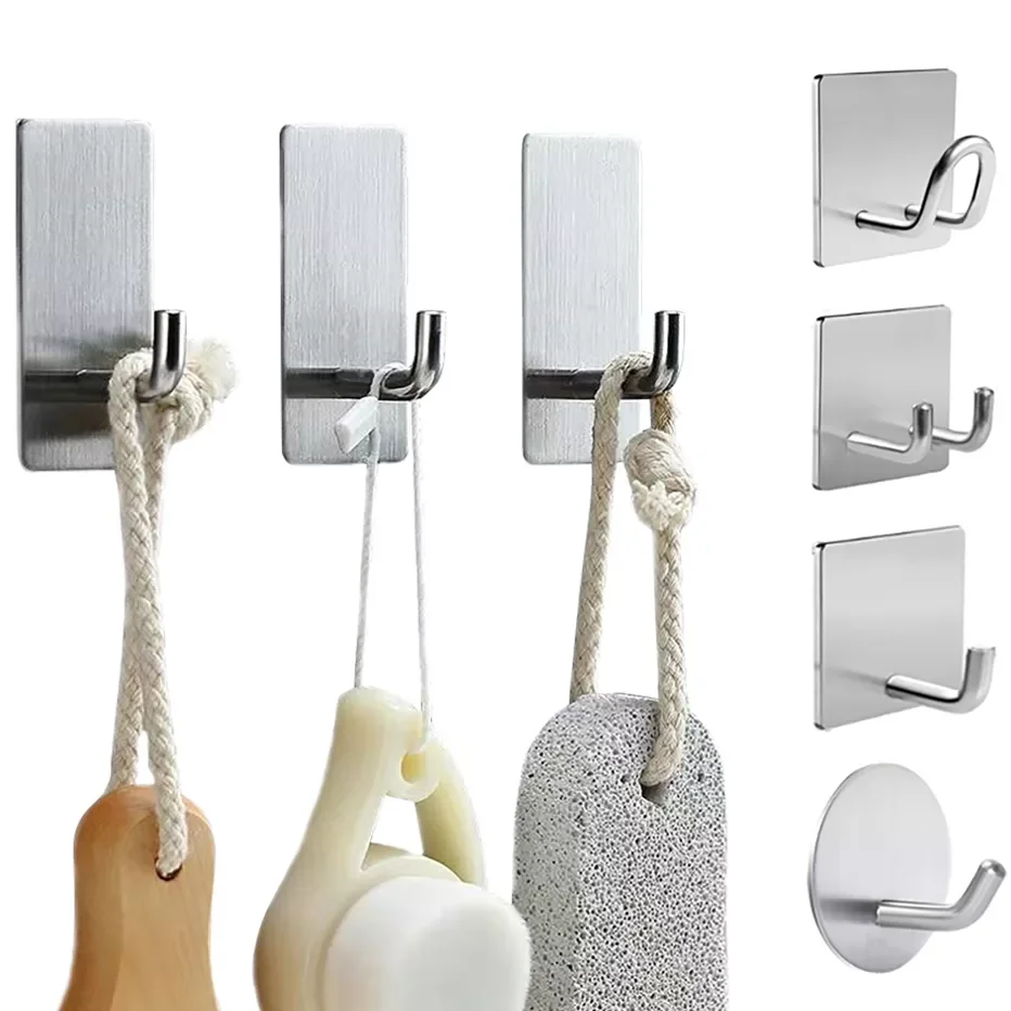 New in 2022 Hook Stainless Steel Wall Hook Self Adhesive Sticky Kitchen Home Waterproof Hanger Storage Hanging Holder Towel Rack
New in 2022 Hook Stainless Steel Wall Hook Self Adhesive Sticky Kitchen Home Waterproof Hanger Storage Hanging Holder Towel Rack