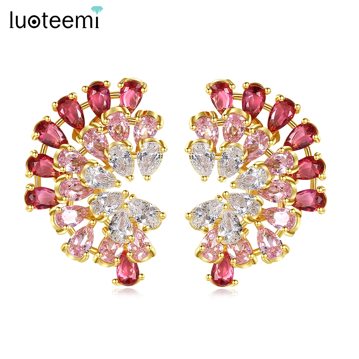 LUOTEEMI Red White Flower-Shape Stud Earring Cubic Zirconia Trendy Flower Earring Jewelry for Women Girls Dating Party Christmas
LUOTEEMI Red White Flower-Shape Stud Earring Cubic Zirconia Trendy Flower Earring Jewelry for Women Girls Dating Party Christmas