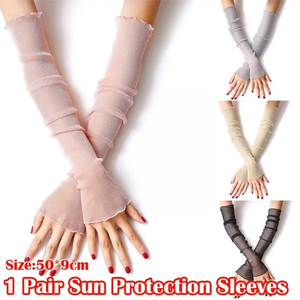 Summer Fashion Lady Ice Silk Sun Protector Sleeves Gloves Warmers Uv Breathable Sunscreen Arm Thin Long Mittens Fingerless C1D4
Summer Fashion Lady Ice Silk Sun Protector Sleeves Gloves Warmers Uv Breathable Sunscreen Arm Thin Long Mittens Fingerless C1D4