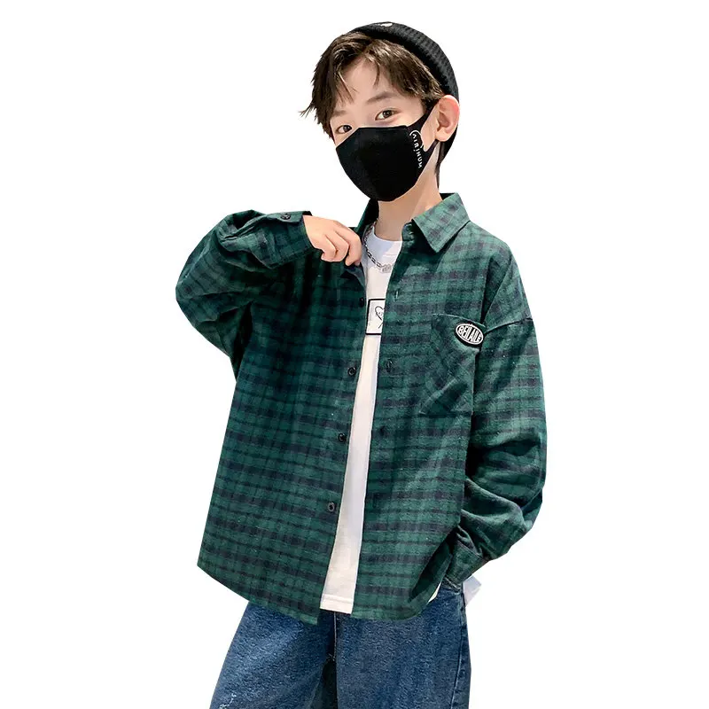 Korean Boys Long Sleeve Plaid Shirts Cotton Tops Teenager Hot Deals New Spring Autumn Boys Casual Shirt Kids Clothes 5-14Years
Korean Boys Long Sleeve Plaid Shirts Cotton Tops Teenager Hot Deals New Spring Autumn Boys Casual Shirt Kids Clothes 5-14Years