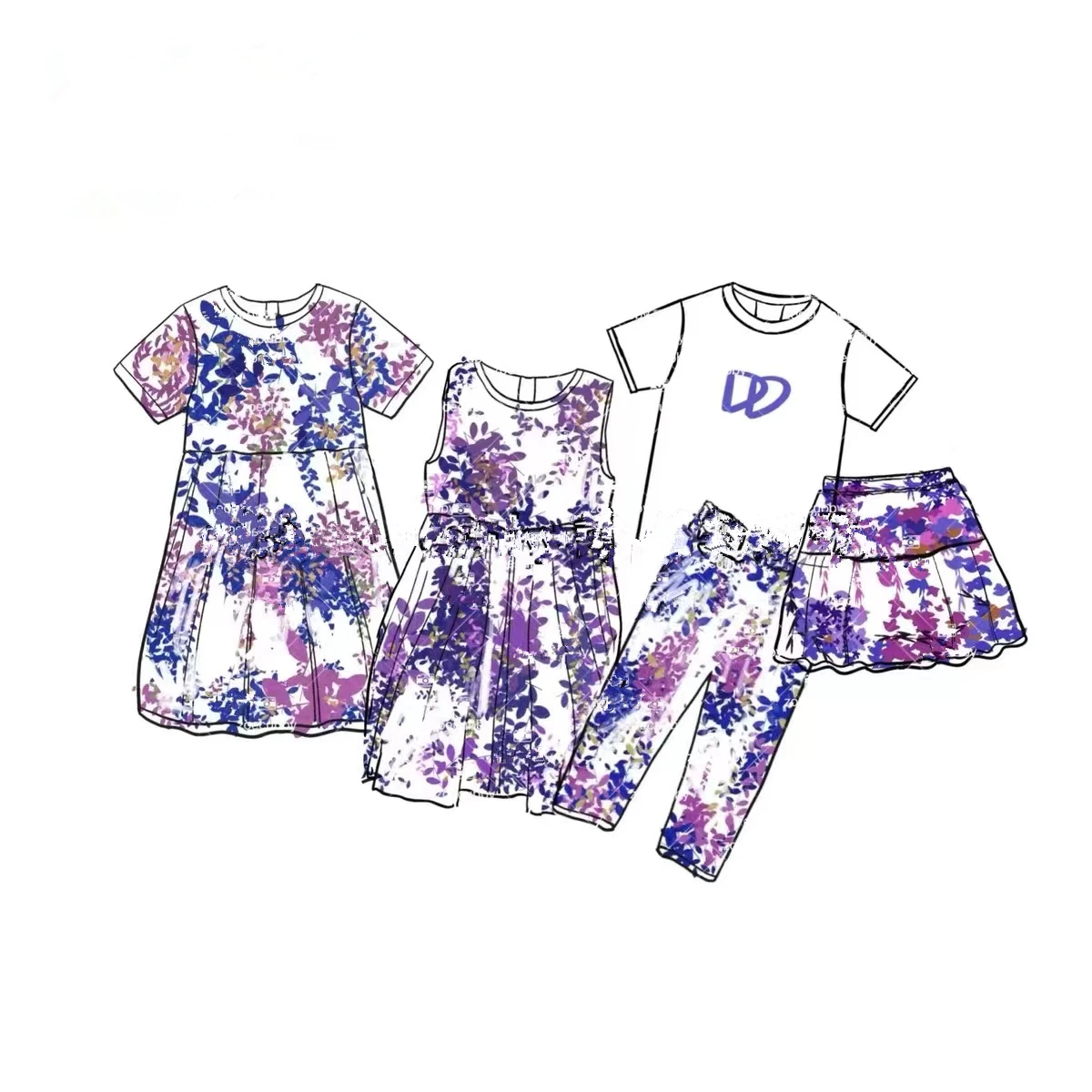 Summer new girl baby Bauhinia print series cotton short sleeved dress vest skirt T-shirt loose anti mosquito pants Skirt Set
Summer new girl baby Bauhinia print series cotton short sleeved dress vest skirt T-shirt loose anti mosquito pants Skirt Set