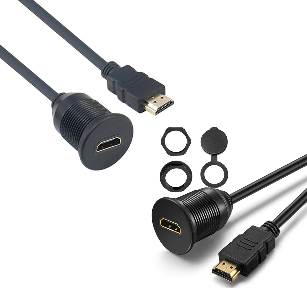 HDMI Panel Flush Mount Cable HDMI Extension Dash Flush Panel Mount Cable For Car, Boat And Motorcycle
HDMI Panel Flush Mount Cable HDMI Extension Dash Flush Panel Mount Cable For Car, Boat And Motorcycle