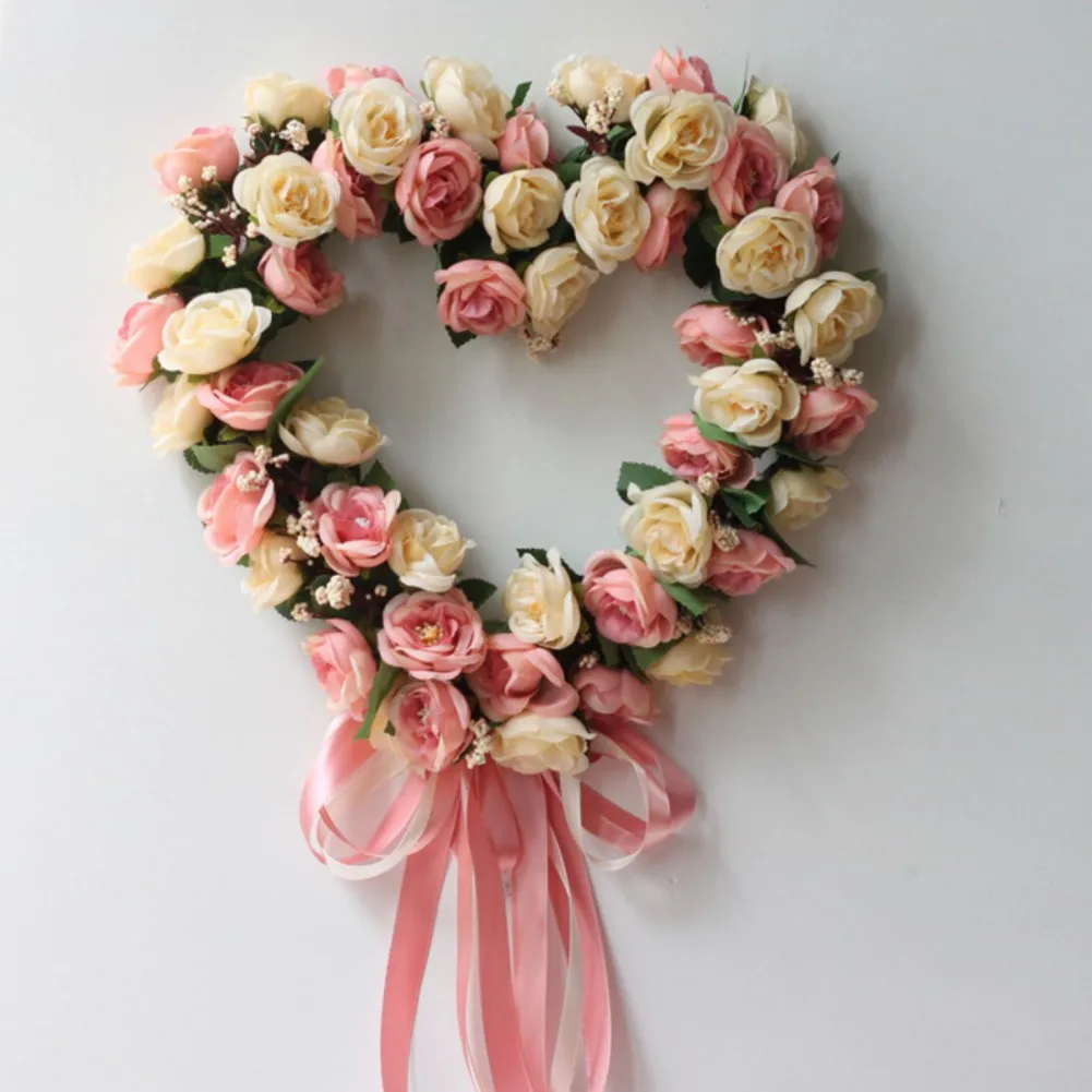 Heart-Shaped Garland Wreath Vintage Artificial Rose Flower Wreath For Home Wedding Decoration Front Door Wall Hanging Pendants
Heart-Shaped Garland Wreath Vintage Artificial Rose Flower Wreath For Home Wedding Decoration Front Door Wall Hanging Pendants