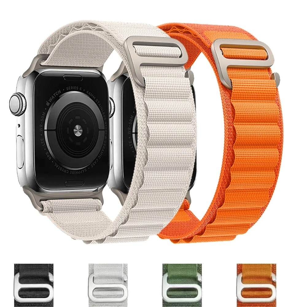 

Alpine loop banda correa de reloj de Apple, Ultra 49mm 44mm 40mm 45mm 41mm 42mm 38mm 40 44 45mm pulsera watch serie 8 7 se 6 3