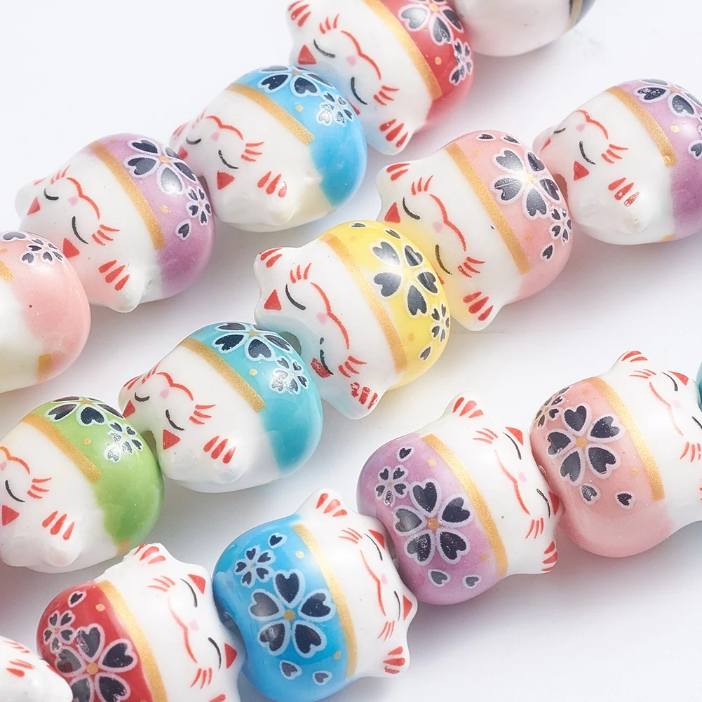 25pcs Cartoon Lucky Cat Ceramic Beads Colorful Handmade Porcelain Spacer Beads For Jewelry Making Bracelet Necklace DIY Supplies
25pcs Cartoon Lucky Cat Ceramic Beads Colorful Handmade Porcelain Spacer Beads For Jewelry Making Bracelet Necklace DIY Supplies