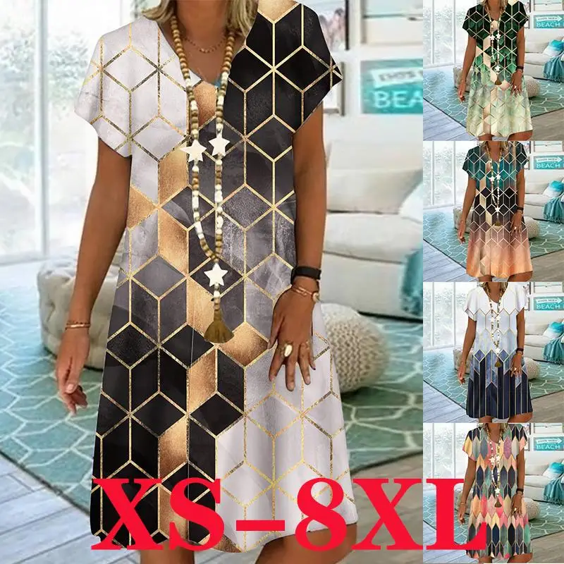 V Neck Slim Sexy Summer Skirt Floral Mini Sun Dress Women's Casual Boho Beach A-Line Dress Vintage Vestidosxs-8xL
V Neck Slim Sexy Summer Skirt Floral Mini Sun Dress Women's Casual Boho Beach A-Line Dress Vintage Vestidosxs-8xL