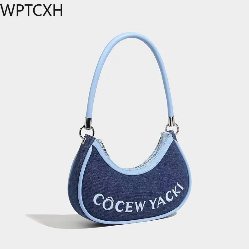 Chic denim blue bag fashion brand niche bag patchwork color contrast letter underarm bag fashion single shoulder crossbody bag
Chic denim blue bag fashion brand niche bag patchwork color contrast letter underarm bag fashion single shoulder crossbody bag