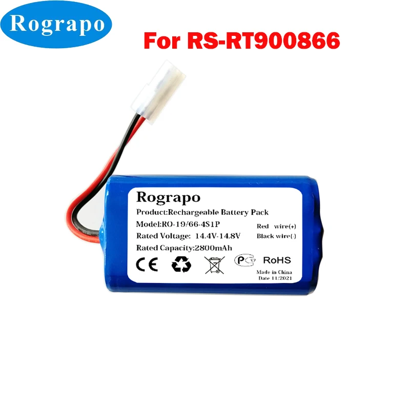 New 3400mAh RS-RT900866 CMICR18650F5-4S1P Battery For Rowenta Tefal Explorer 20, Explorer 40, Explorer 60 Robot Vacuum Cleaner
New 3400mAh RS-RT900866 CMICR18650F5-4S1P Battery For Rowenta Tefal Explorer 20, Explorer 40, Explorer 60 Robot Vacuum Cleaner