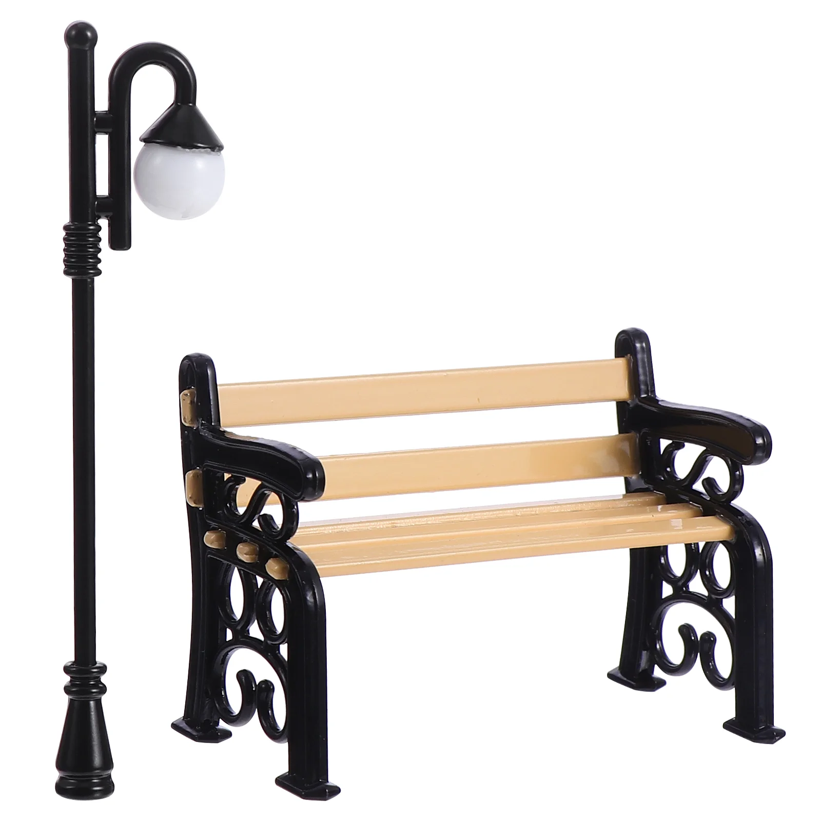 2pcs Adorable Mini Park Chair and Street Light Post Kids Decorative Toys 
2pcs Adorable Mini Park Chair and Street Light Post Kids Decorative Toys