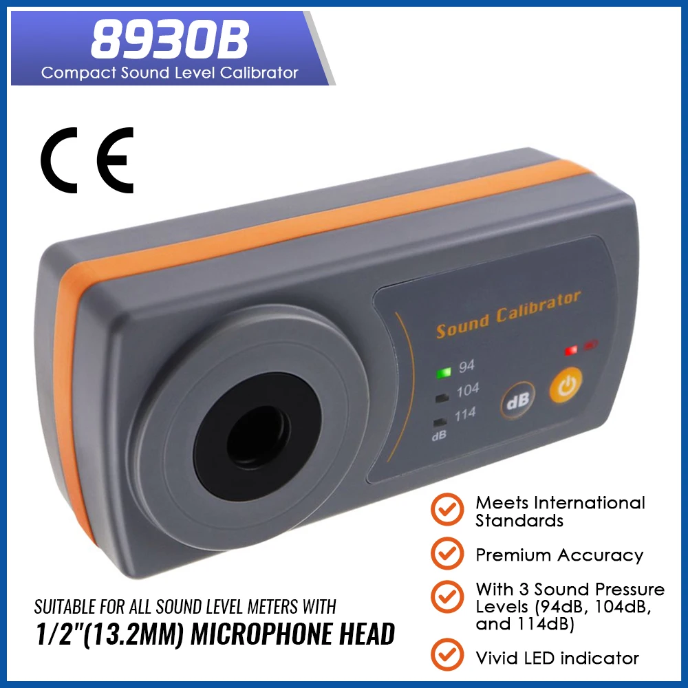 Измеритель уровня звука для 1/2 "13,2 мм, размер микрофона 114 дБ, 94 дБ, 104 дБ, калибровка шума, децибел, профессиональный калибратор шума
Измеритель уровня звука для 1/2 "13,2 мм, размер микрофона 114 дБ, 94 дБ, 104 дБ, калибровка шума, децибел, профессиональный калибратор шума