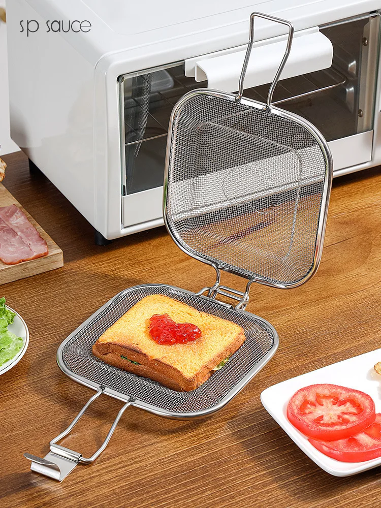 Breakfast Sandwich Baking Mesh Baking Bread Clip Household Toast Making Baking Clip Stainless Steel Grill Filter
Breakfast Sandwich Baking Mesh Baking Bread Clip Household Toast Making Baking Clip Stainless Steel Grill Filter
