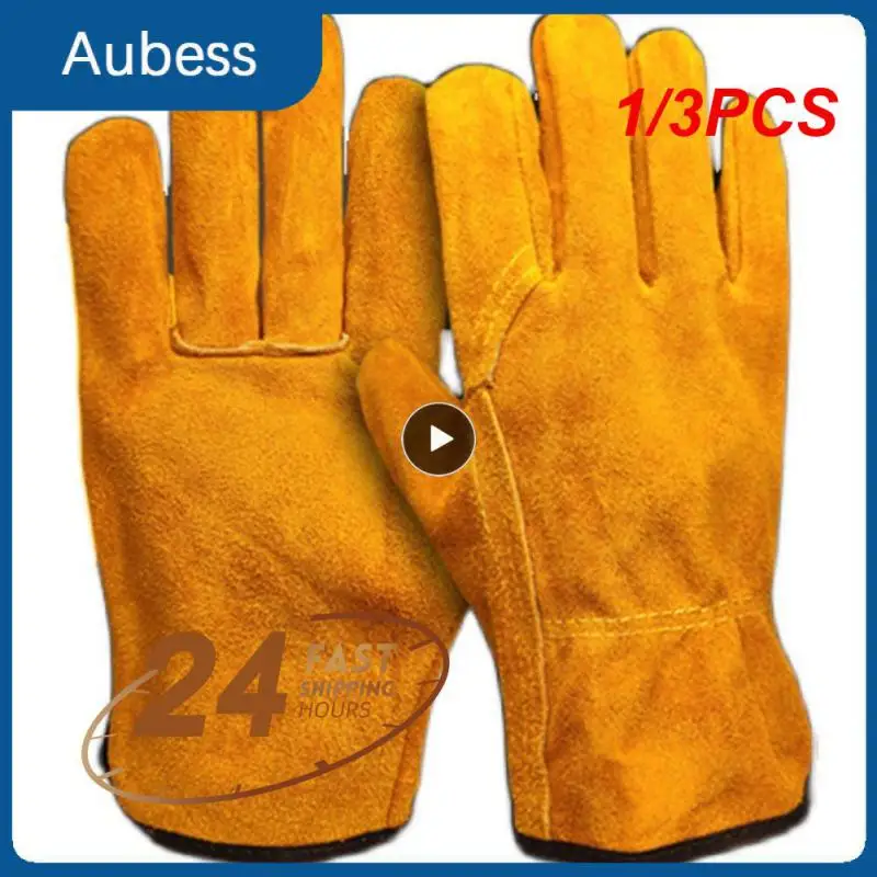 1/3PCS Men Work Gloves Soft Cowhide Driver Hunting Driving Farm Garden Welding Security Protection Safety Workers Mechanic Glove
1/3PCS Men Work Gloves Soft Cowhide Driver Hunting Driving Farm Garden Welding Security Protection Safety Workers Mechanic Glove