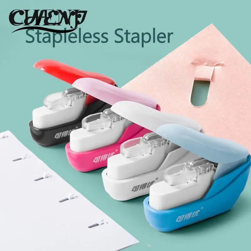 1PC Random Color Stapleless Stapler Book Paper Stapling Stapler Mini Portable No Staples School Office Supplies
1PC Random Color Stapleless Stapler Book Paper Stapling Stapler Mini Portable No Staples School Office Supplies