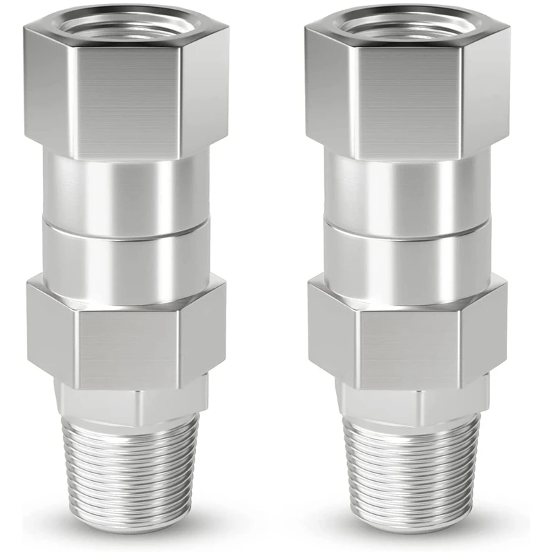2Pcs Pressure Washer Swivel, 3/8 Inch NPT Male Thread Fitting, Stainless Steel, Kink Free To Hose Fitting
2Pcs Pressure Washer Swivel, 3/8 Inch NPT Male Thread Fitting, Stainless Steel, Kink Free To Hose Fitting