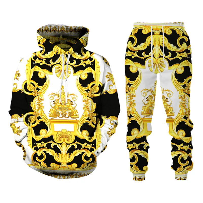 Crown Golden Chain 3D Printed Hoodie/Pants/Suit Baroque Style Casual Men's Pullover Sweatshirt&Trousers Sportswear Tracksuit Set
Crown Golden Chain 3D Printed Hoodie/Pants/Suit Baroque Style Casual Men's Pullover Sweatshirt&Trousers Sportswear Tracksuit Set