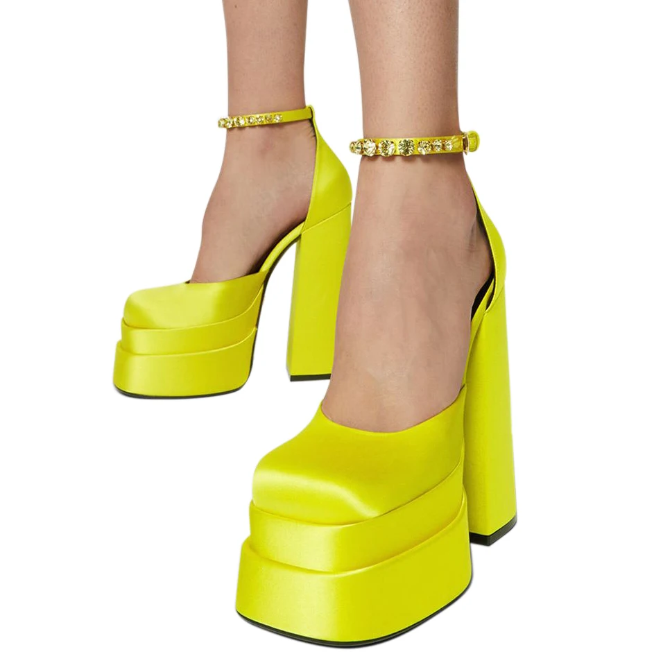Women Square High Heel Ankle Strap Platform Sandals Wedding Evening Party Dress Shoe Plus Size Fashion Ball Lady Pumps 1-CHC-13
Women Square High Heel Ankle Strap Platform Sandals Wedding Evening Party Dress Shoe Plus Size Fashion Ball Lady Pumps 1-CHC-13