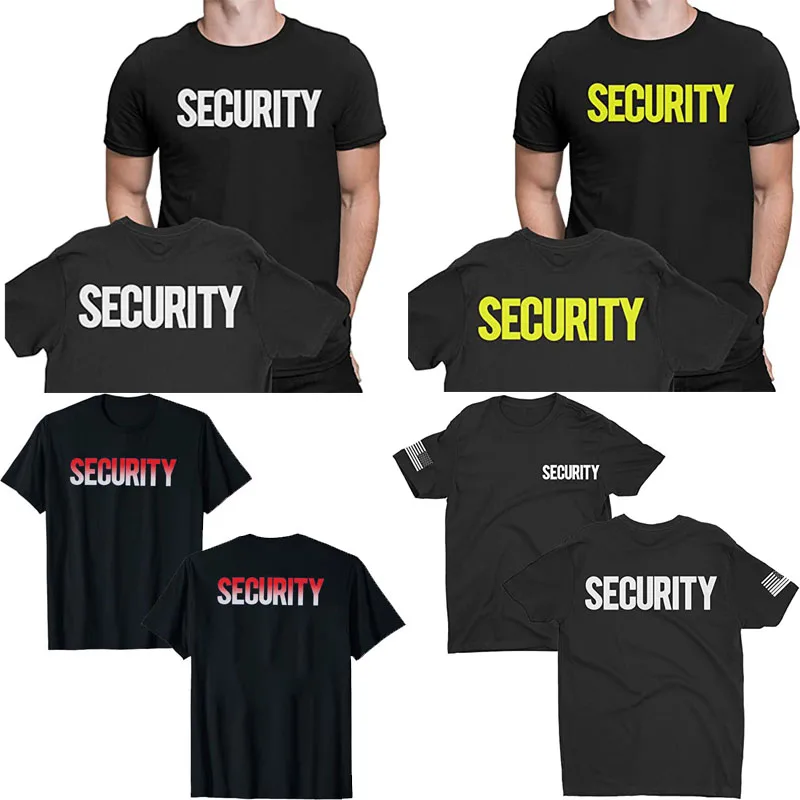 Security T-Shirt Front Back Print Mens Tee Staff Event Uniform Male Works Clothing Coverall Short Sleeve Blouses Graphic Tee Top
Security T-Shirt Front Back Print Mens Tee Staff Event Uniform Male Works Clothing Coverall Short Sleeve Blouses Graphic Tee Top