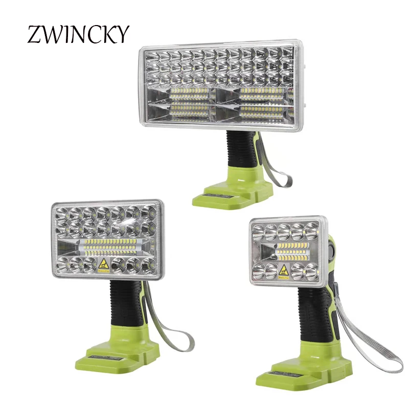 

ZWINCKY 3/5/8/9 inch LED Tool Light For RYOBI 18V Lithium Nickel One+ Battery Outdoor Flashlight Spotlight Lamp Emergency Light