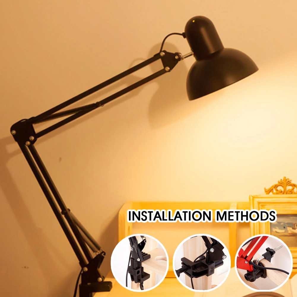 LED Desk Lamp Metal Swing Arm Spring Loaded Adjustable Reading Lamp For Bedroom Night Light With C-Clamp E27 Bulb Not Included
LED Desk Lamp Metal Swing Arm Spring Loaded Adjustable Reading Lamp For Bedroom Night Light With C-Clamp E27 Bulb Not Included