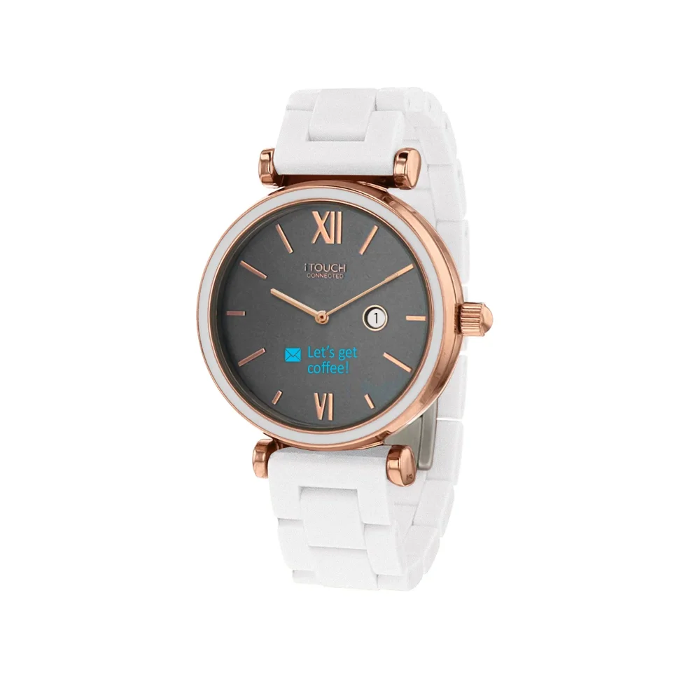 smart watch Connected Hybrid Smart Watch and Fitness Tracker, For Women and Men, White Strap Full Touch Screen Sport Fitness
smart watch Connected Hybrid Smart Watch and Fitness Tracker, For Women and Men, White Strap Full Touch Screen Sport Fitness