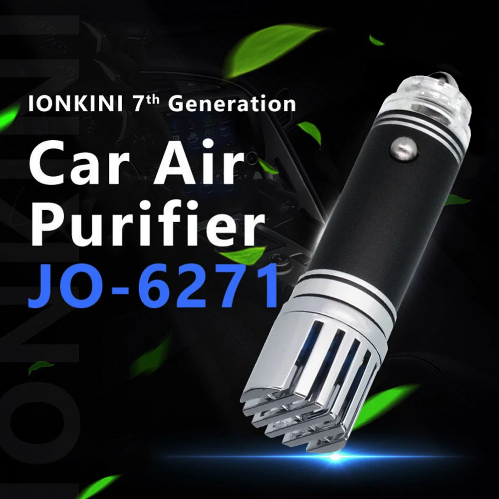 

12V Car Air Purifiers Smoke Dust Air Freshener Cigarette Lighter Fresh Air Ionic Purifier Ozone Ionizer Cleaner Car Accessories
