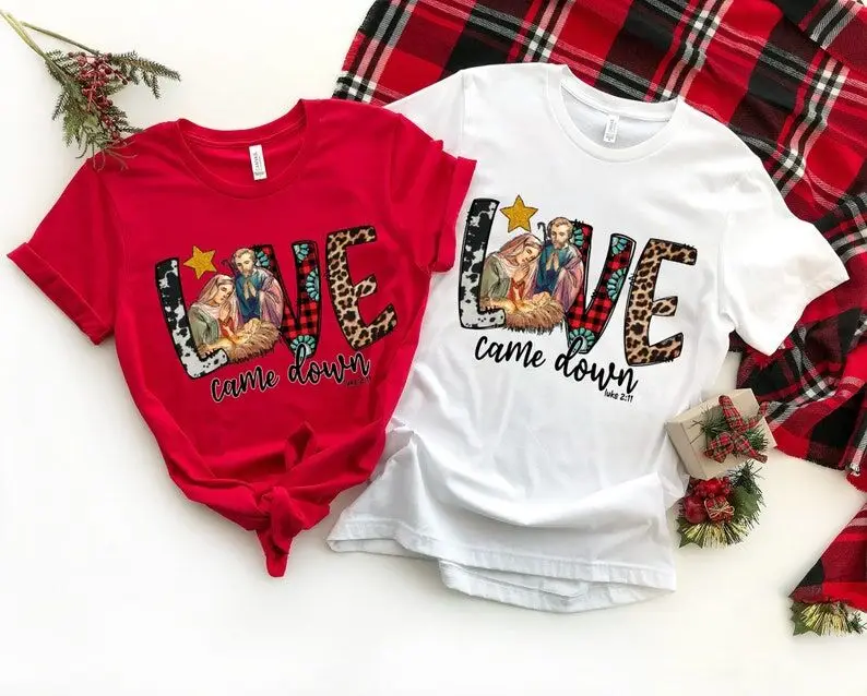Love Came Down Christmas Shirt Jesus for Woman Gifts for Women, Couple Christmas Faith graphics 100% cotton y2k Drop shipping
Love Came Down Christmas Shirt Jesus for Woman Gifts for Women, Couple Christmas Faith graphics 100% cotton y2k Drop shipping
