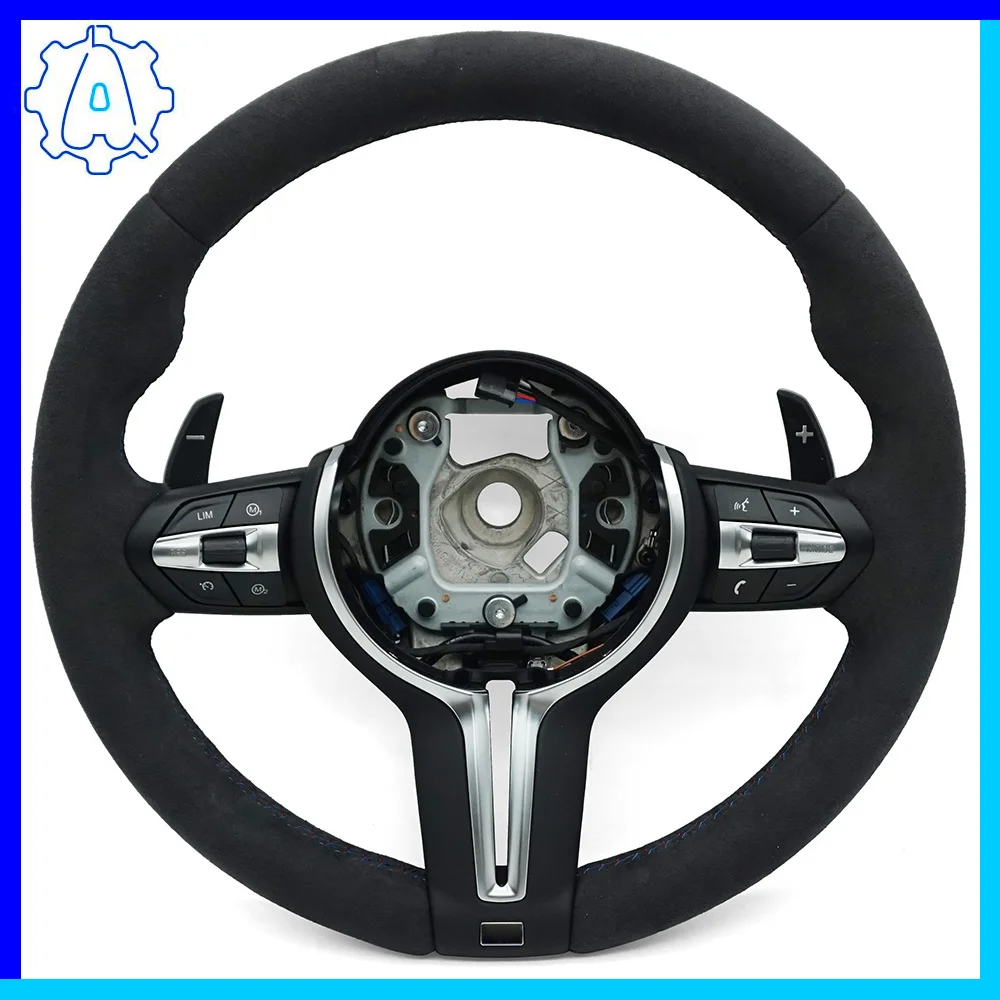 Руль для BMW M3 M5 F30 F32 F10 F20 F07 F01 X4 X5 X6 спортивный руль из алькантари с логотипом M, автомобильные аксессуары
Руль для BMW M3 M5 F30 F32 F10 F20 F07 F01 X4 X5 X6 спортивный руль из алькантари с логотипом M, автомобильные аксессуары