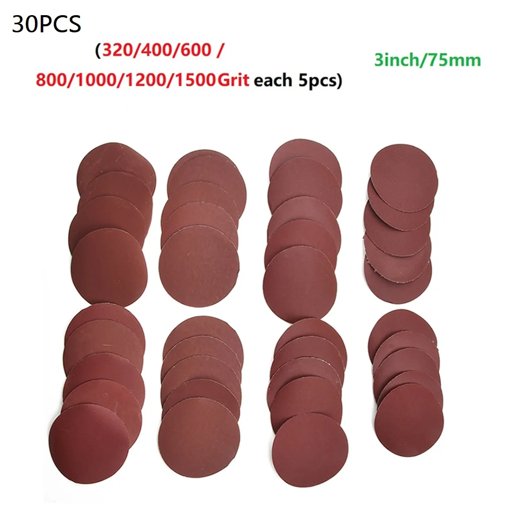 30 шт. наждачная бумага 75-80 мм 320/400/600 / 800/1000/1200/1500 Грит шлифовальный диск электрическая шлифовальная машина Электроинструмент деревообрабатывающие аксессуары
30 шт. наждачная бумага 75-80 мм 320/400/600 / 800/1000/1200/1500 Грит шлифовальный диск электрическая шлифовальная машина Электроинструмент деревообрабатывающие аксессуары