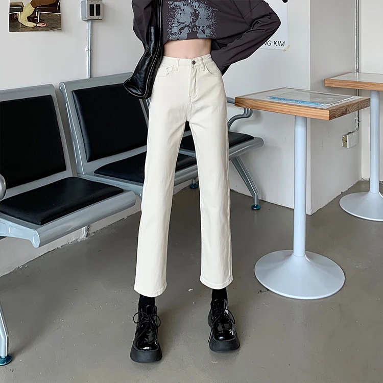 DD1335 Jeans women's new high-waisted slim stretch all-match nine-point straight pants jeans
DD1335 Jeans women's new high-waisted slim stretch all-match nine-point straight pants jeans