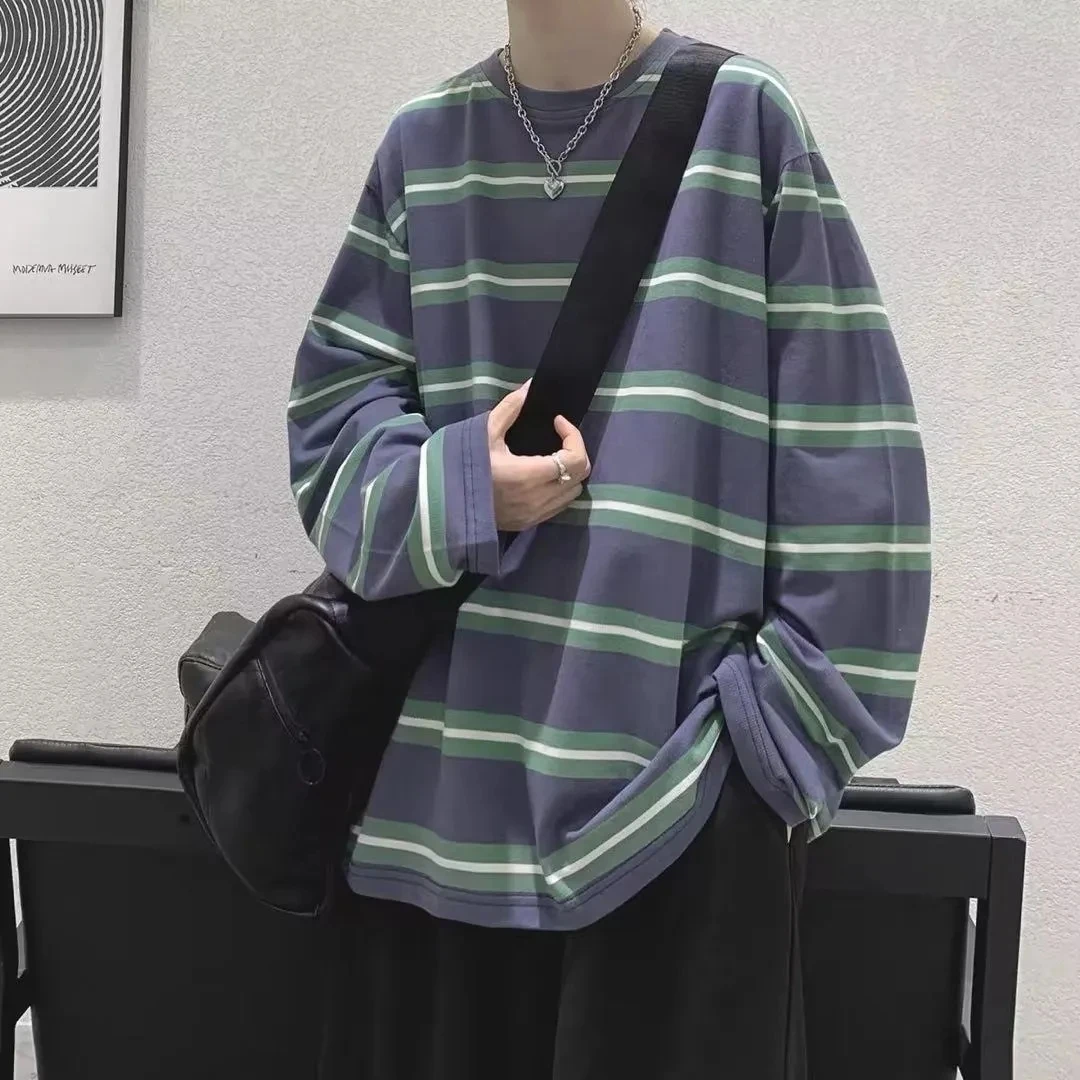 Yasuk Spring Autumn Winter Fashion Casual Pullover Men's Loose Cotton Pullover Stripes T-Shirt
Yasuk Spring Autumn Winter Fashion Casual Pullover Men's Loose Cotton Pullover Stripes T-Shirt