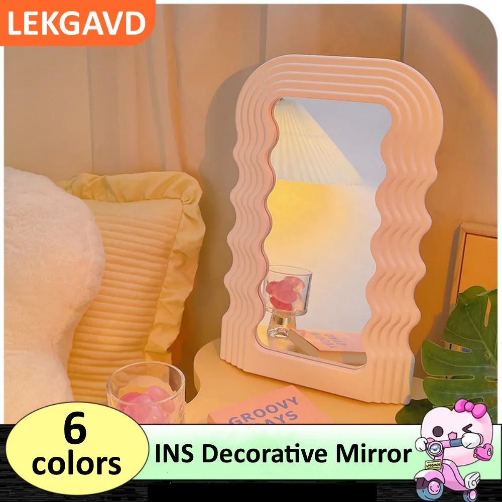 Ins Irregular Wave Mirror Decorative Mirror Nordic Makeup Mirror Cosmetic Mirrors Desktop Ornament For Dormitory Bedroom Decor
Ins Irregular Wave Mirror Decorative Mirror Nordic Makeup Mirror Cosmetic Mirrors Desktop Ornament For Dormitory Bedroom Decor