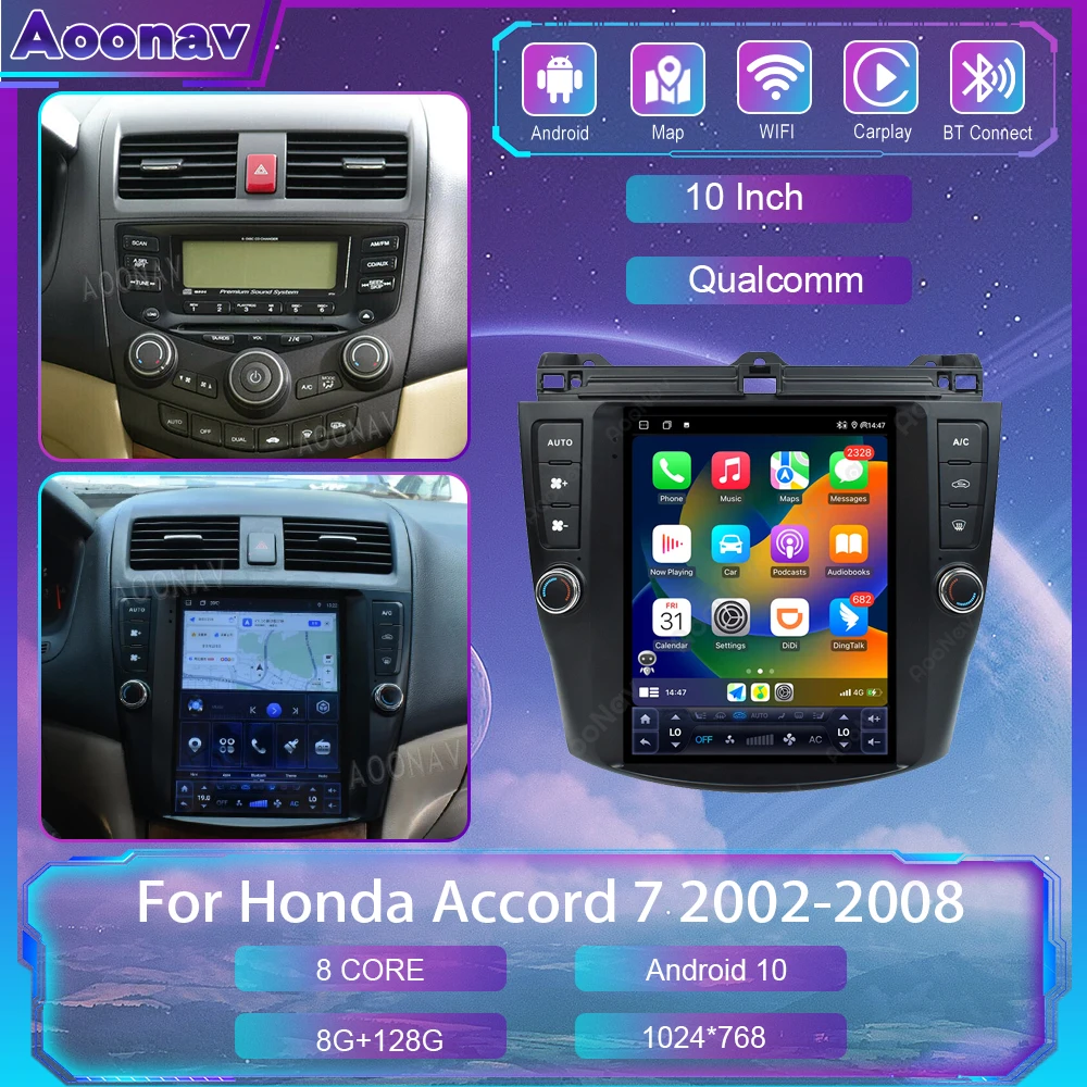 10 Inch 128G Car Radio Touch Screen For Honda Accord 7 2002-2008 Android 10 Multimedia Video Player Carplay 4G Wireless Unit
10 Inch 128G Car Radio Touch Screen For Honda Accord 7 2002-2008 Android 10 Multimedia Video Player Carplay 4G Wireless Unit