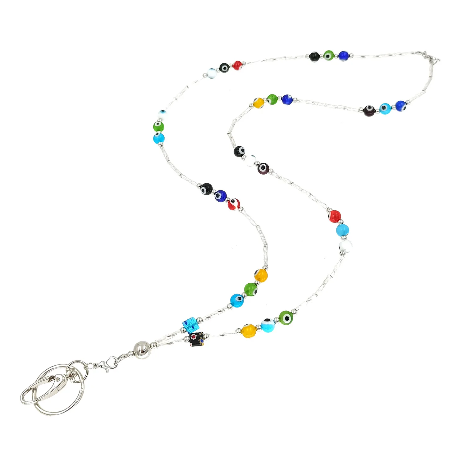 Fashion Multi Bead Necklace Lanyard for Women Crystal Chain with ID Card Badge Holder Jewelry Key Holder Accessories
Fashion Multi Bead Necklace Lanyard for Women Crystal Chain with ID Card Badge Holder Jewelry Key Holder Accessories