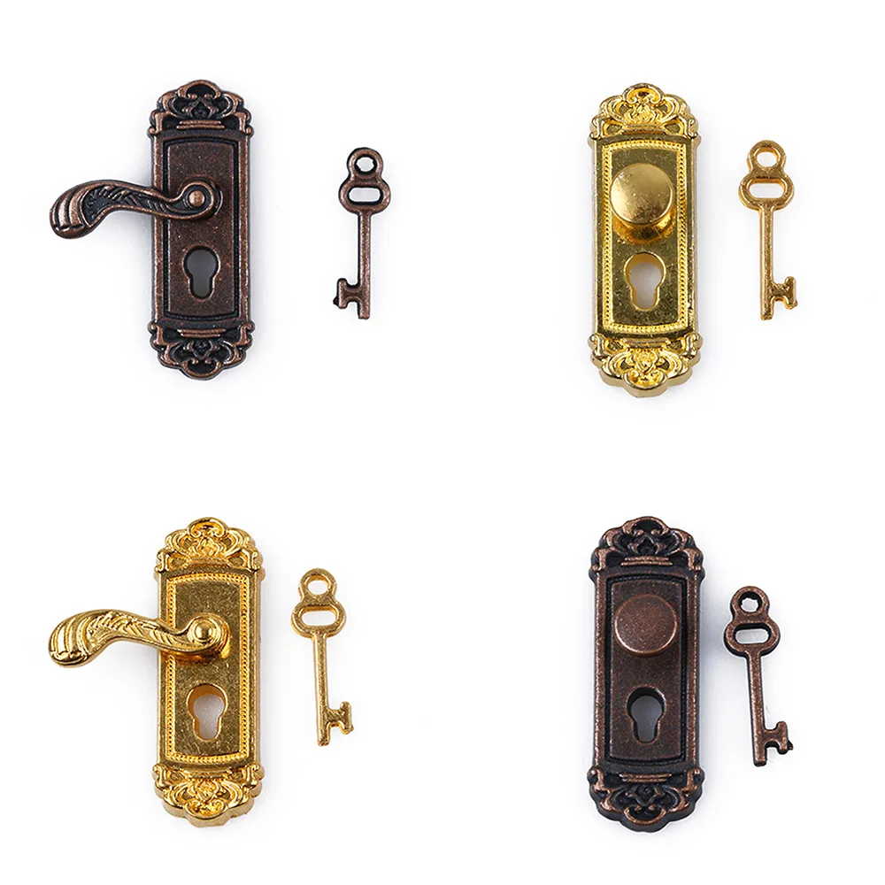 Cute Vintage Funny 1/12 Scale Dollhouse Miniature Door Lock and Key Doll House Fairy Mini Door Retro Metal DIY Accessories
Cute Vintage Funny 1/12 Scale Dollhouse Miniature Door Lock and Key Doll House Fairy Mini Door Retro Metal DIY Accessories