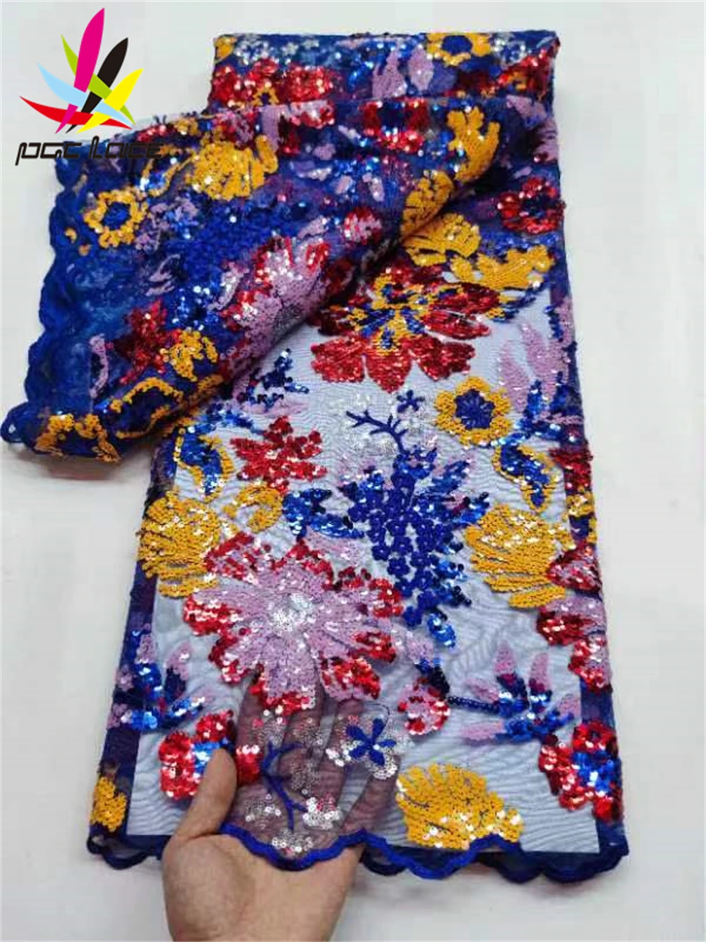PGC Nigerian Sequin Lace Fabrics 2022 High Quality Lace Embroidery French Tulle African Lace Fabric 5Yards Wedding Dress LY627-1
PGC Nigerian Sequin Lace Fabrics 2022 High Quality Lace Embroidery French Tulle African Lace Fabric 5Yards Wedding Dress LY627-1
