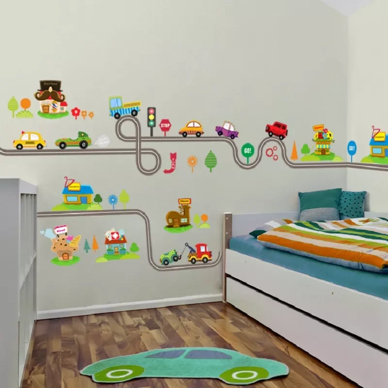 Cartoon Highway Track Cars Wall Stickers For Kids Rooms Sticker Children's Play Room Bedroom Decor Wall Art Decals
Cartoon Highway Track Cars Wall Stickers For Kids Rooms Sticker Children's Play Room Bedroom Decor Wall Art Decals