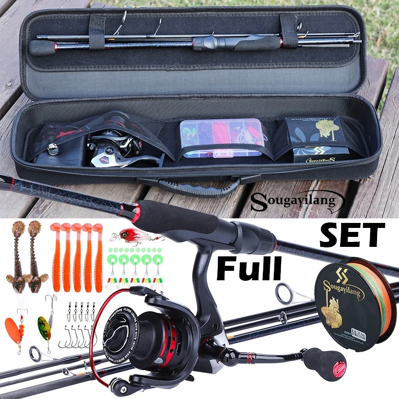 Sougayilang 1.8-2.4m Portable CarbonFishing Rod and 13+1BB Spinning Fishing Reel and Line Bag Fishing Accessories Set
Sougayilang 1.8-2.4m Portable CarbonFishing Rod and 13+1BB Spinning Fishing Reel and Line Bag Fishing Accessories Set