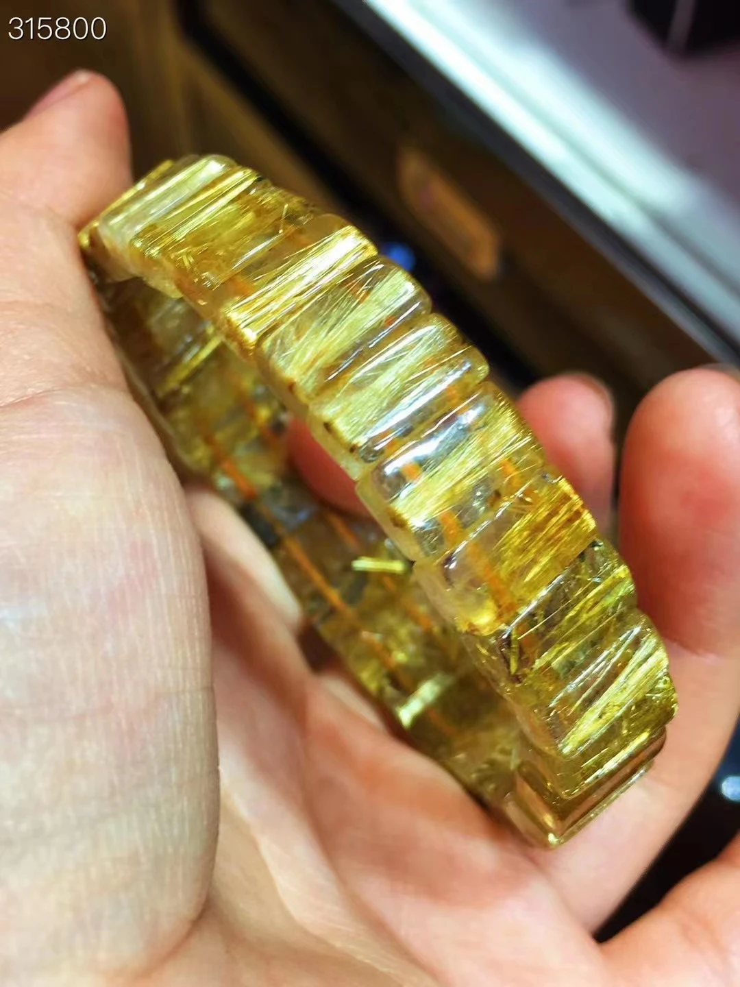 Natural Gold Rutilated Quartz Titanium Bracelet 11.8x6.4x5.2mm Crystal Woman Men Rutilated Clear Rectangle Beads AAAAAA
Natural Gold Rutilated Quartz Titanium Bracelet 11.8x6.4x5.2mm Crystal Woman Men Rutilated Clear Rectangle Beads AAAAAA